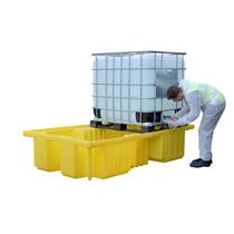 Tároló tálca 2 db IBC tartályhoz rács nélkül - 1150 literes